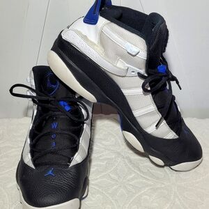 Nike Air Jordan 6 Rings Shoes Size 13 White/Blue Game Royal Black 322992-142